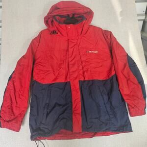Vintage Y2K Tommy Hilfiger Windbreaker Jacket 2XL Fleece Lined Mens